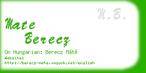 mate berecz business card