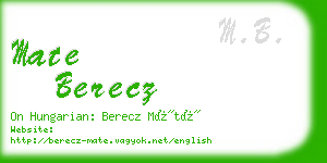 mate berecz business card